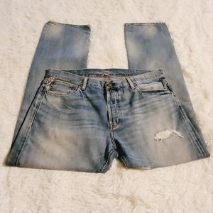 D&S Ralph Lauren Bedford Straight Distressed Jeans